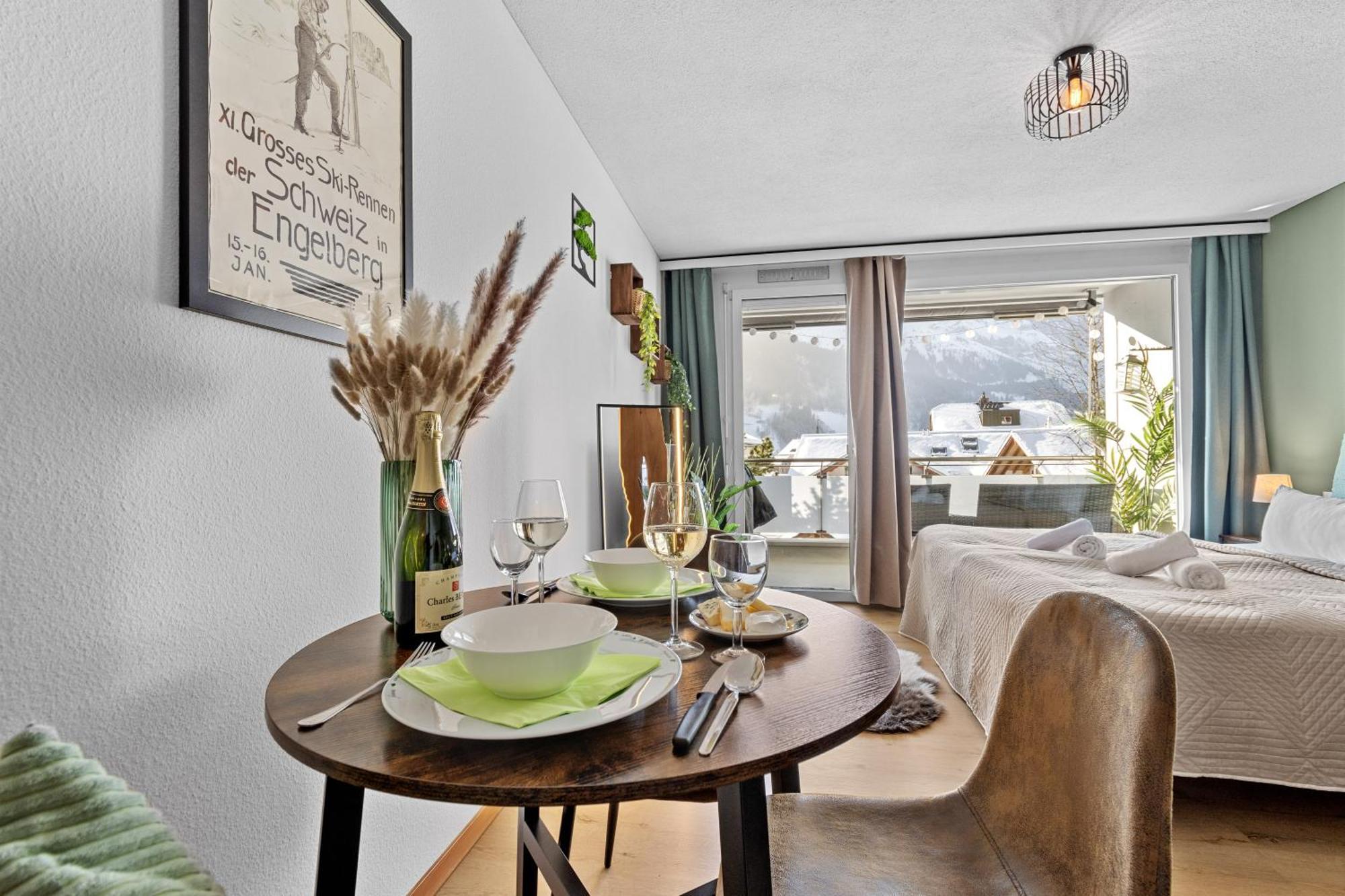 Zentrales Studio Mit Mega Bergblick, Titlis, Luzern, Lake, Kurpark Енгелберг Екстериор снимка